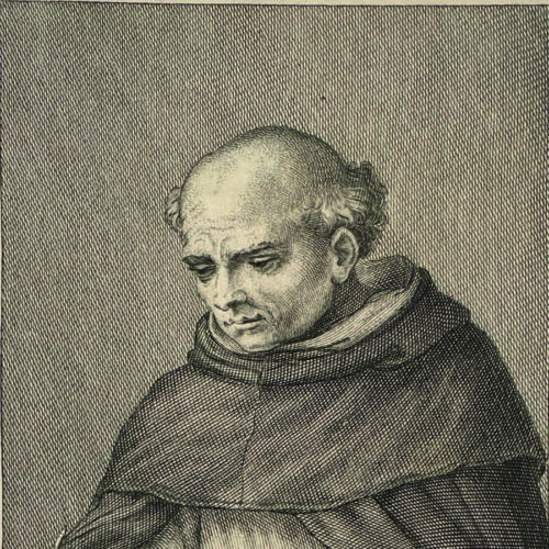 Beato Angelico, incisione tratta da: Hugford, Ignazio Enrico 1703-1778, "Serie degli uomini i piu illustri nella pittura, scultura, e architettura con i loro elogi [...]". Firenze: 1769-1775, 12 v. in 8, 4° Biblioteca Moreniana, Firenze, A 4 27