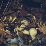 Battaglia di San Romano: disarcionamento di Bernardino della Carda (o Carda), capitano delle truppe senesi, Paolo Uccello, 1438 circa, tavola, Gallerie degli Uffizi, Firenze