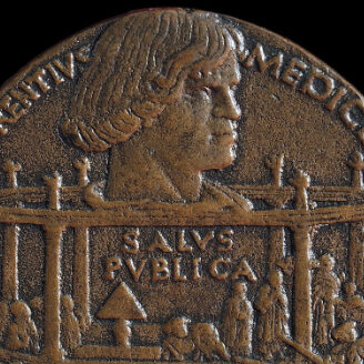 Medaglia della Congiura de' Pazzi, Lorenzo de' Medici, Bertoldo di Giovanni, Museo Nazionale del Bargello, Firenze