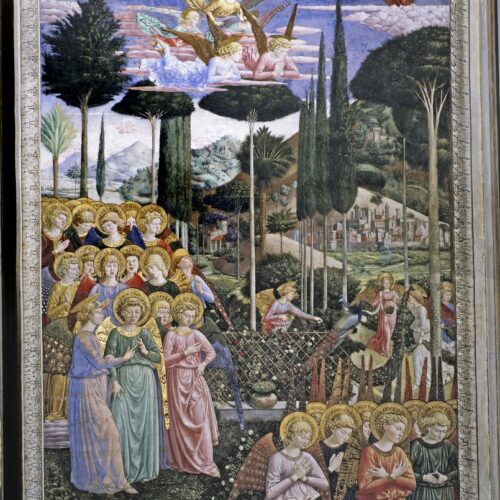 Angeli in adorazione, Benozzo Gozzoli, Cappella dei Magi, parete occidentale della scarsella, Palazzo Medici Riccardi, Firenze © A. Quattrone