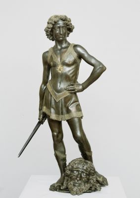 David, Andrea del Verrocchio, 1468-70 circa, bronzo, h cm 122, Musei del Bargello, Firenze