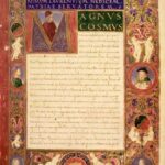Plotino, Enneadi, con traduzione latina e commento di Marsilio Ficino e dedica a Lorenzo il Magnifico, c. 3r: frontespizio con proemio, Attavante, 1490, Biblioteca Medicea Laurenziana, Firenze