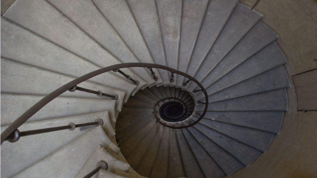 Scala a chiocciola, Ferdinando Tacca, Palazzo Medici Riccardi, Firenze