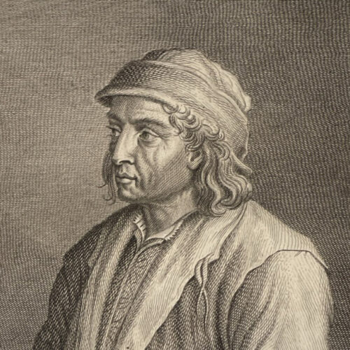 Giuliano da Sangallo, incisione tratta da: Hugford, Ignazio Enrico 1703-1778, "Serie degli uomini i piu illustri nella pittura, scultura, e architettura con i loro elogi [...]". Firenze: 1769-1775, 12 v. in 8, 4° Biblioteca Moreniana, Firenze, A 4 28