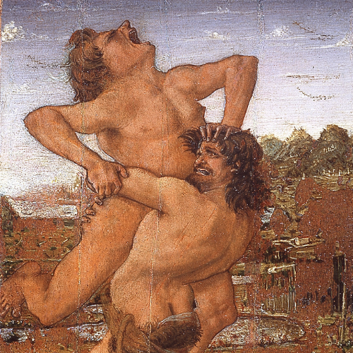 Ercole e Anteo, Antonio Pollaiolo, 1470 circa, Gallerie degli Uffizi, Firenze
