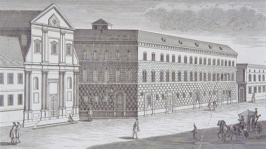 Veduta della Chiesa degli Scolopi, di Palazzo Medici Riccardi e di Via Larga