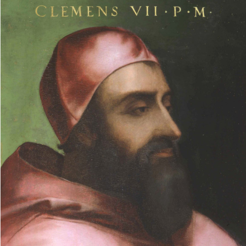 Ritratto di papa Clemente VII de’ Medici, Cristofano dell'Altissimo, 1562-1565, tavola, cm 58×43, Villa Medicea, Poggio a Caiano (Prato)