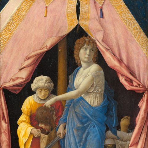Giuditta con la testa di Oloferne, Andrea Mantegna, tempera su tavola, Widener Collection, National Gallery of Art Washington