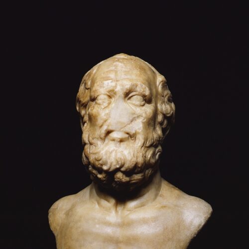 Busto di filosofo, detto di Platone, arte romana, Gallerie degli Uffizi, Firenze