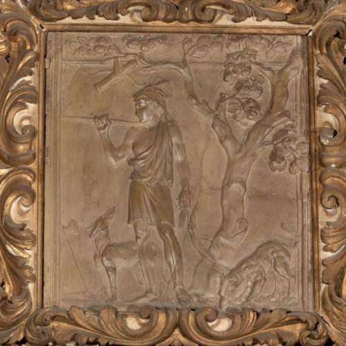 Cacciatore con cane, età imperiale, marmo con patina scura, Palazzo Medici Riccardi, Firenze
