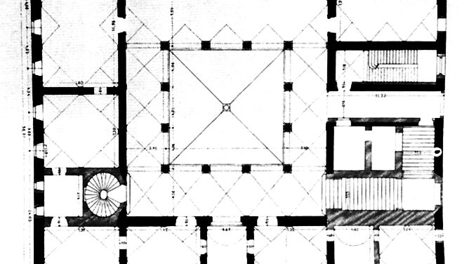 Palazzo Medici Riccardi: pianta del piano terreno