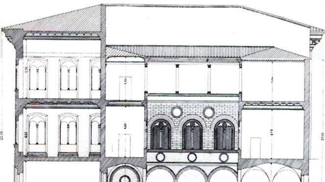Palazzo Medici Riccardi: sezione longitudinale