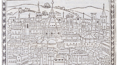 Veduta di Firenze da Porta a Pinti, fine del XV secolo