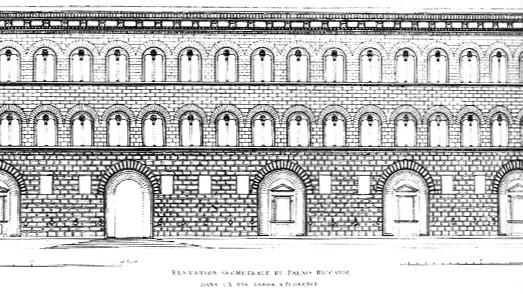 Palazzo Medici Riccardi: alzato della facciata