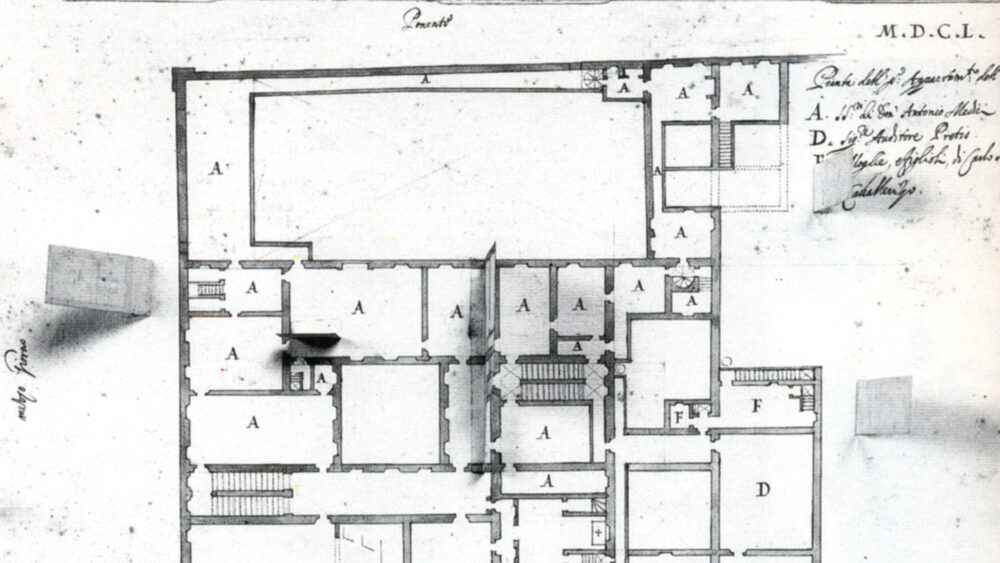 Palazzo Medici, pianta del primo piano