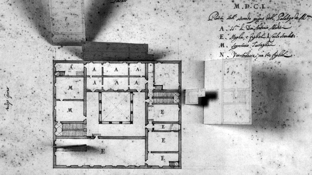 Palazzo Medici, pianta del secondo piano