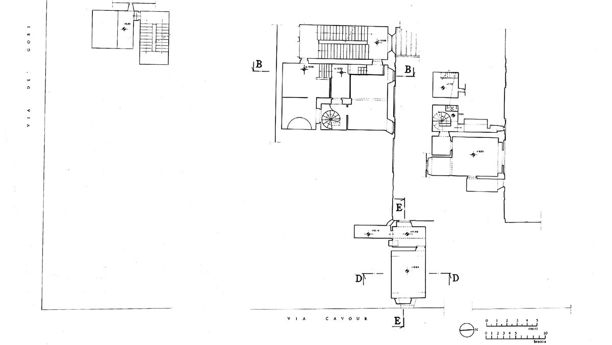 Palazzo Medici Riccardi: pianta degli ammezzati fra il primo e il secondo piano