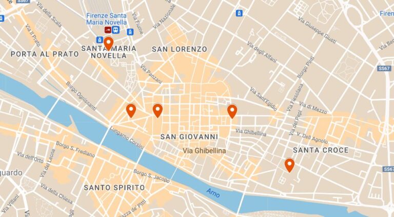 Firenze: Santa Maria Novella, Palazzo Rucellai, Palazzo Strozzi, Palazzo Pazzi, Cappella Pazzi