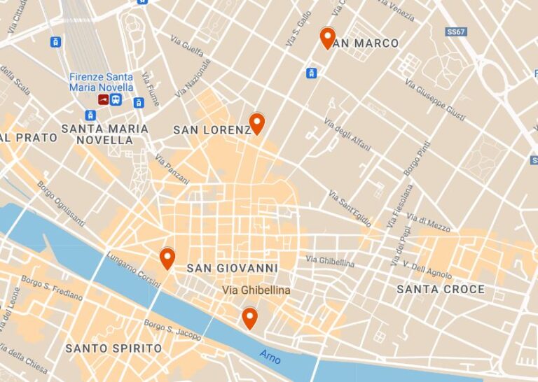 Firenze: Museo di San Marco, Galleria degli Uffizi, Palazzo Medici Riccardi, Chiesa di Santa Trinita
