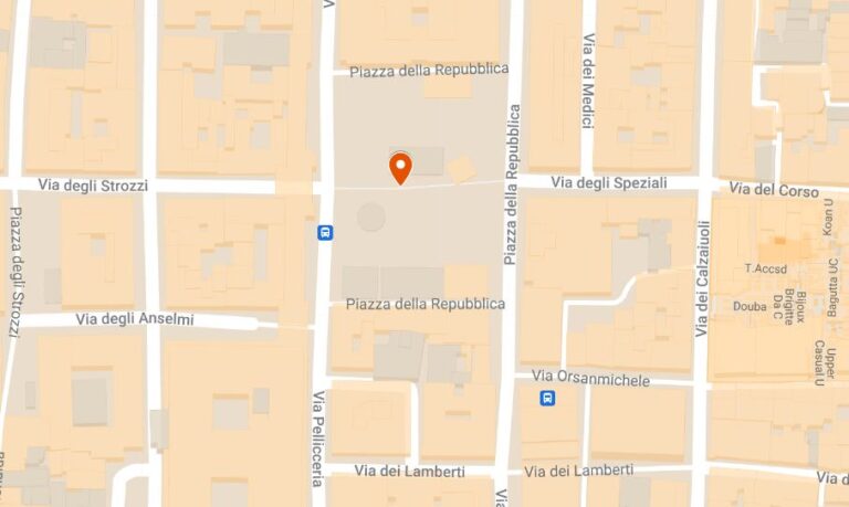 Firenze: ubicazione del Mercato Vecchio (oggi Piazza della Repubblica)