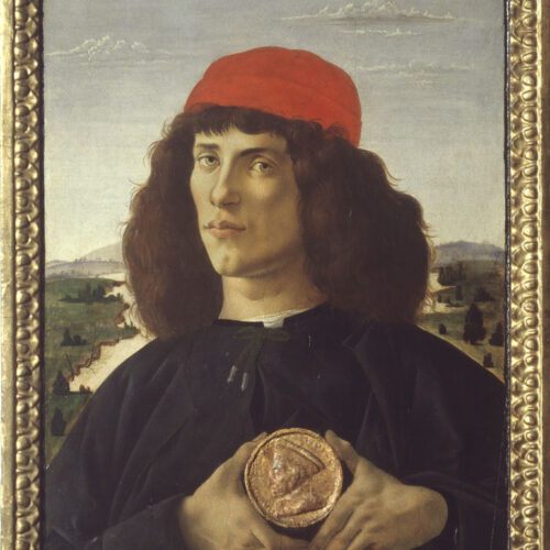Ritratto di giovane con medaglia, Sandro Botticelli, Galleria degli Uffizi, Firenze