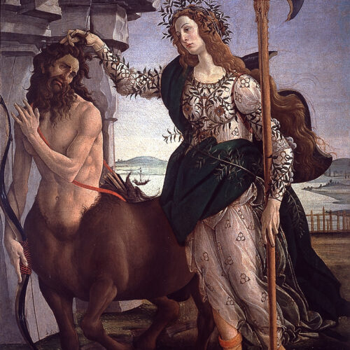 Pallade e il centauro, Sandro Botticelli, Galleria degli Uffizi, Firenze